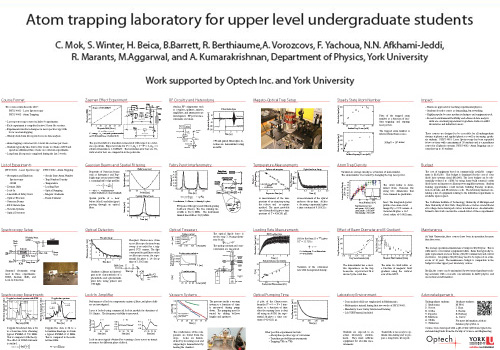 Atom Trapping Lab Course Poster